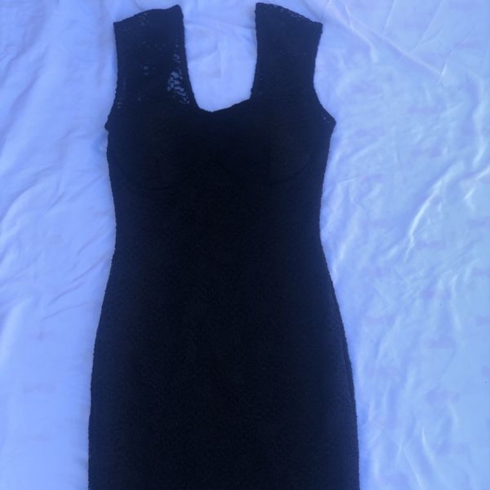 laced mini black dress